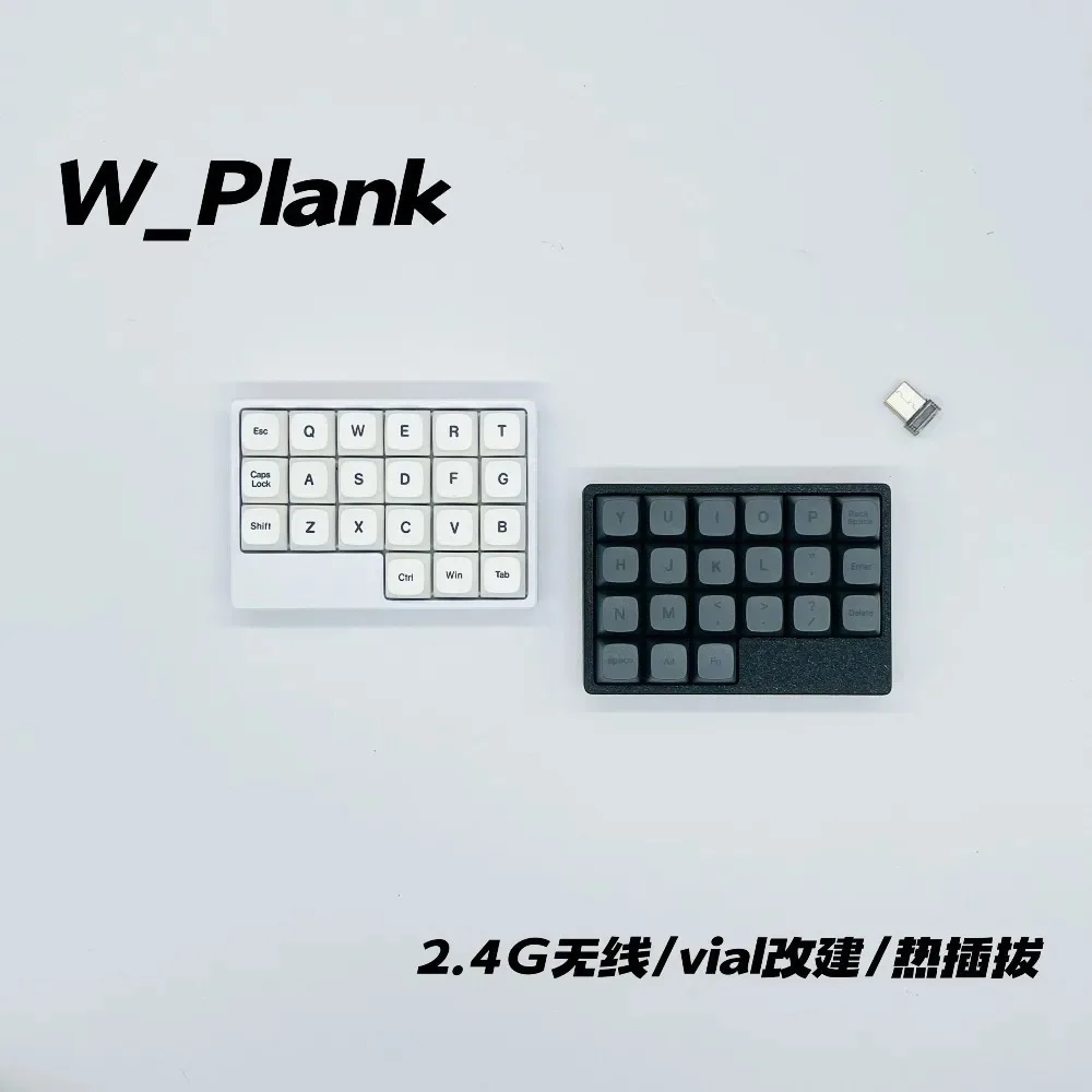 WPLANK Split Mechanical Keyboard Wireless 2.4G Hot Swap Ergonomic Custom Keyboard VIAL Programmable Office PC Gaming Accessories