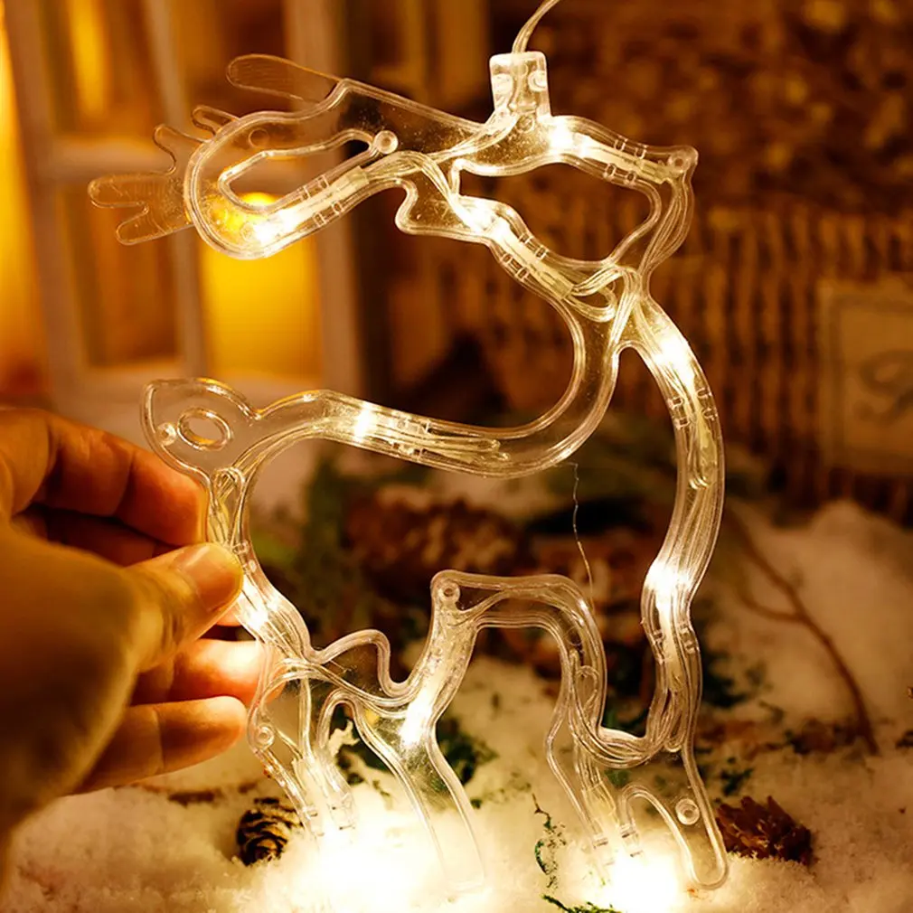 LED Window Suction Cup Light String, Candelabro de Natal, Lâmpada Criativa, Layout de Cena, Lanterna, Home Decor, Ins Estilo