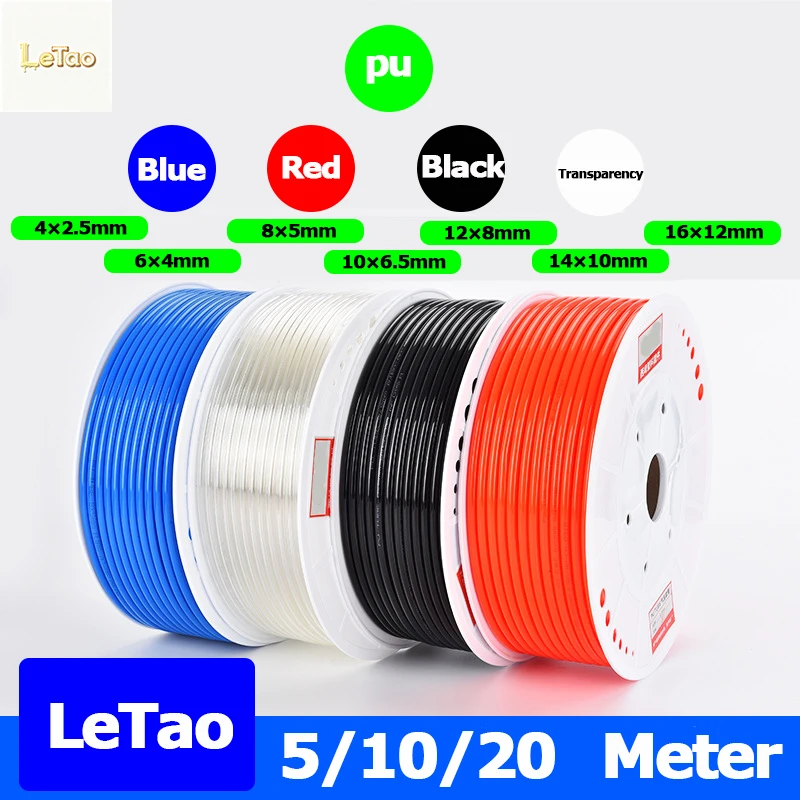 

5/10/20/Meter Polyurethane PU Air Hose Pipe Tube Kit 4mm 6mm 8mm 10mm 12mm 14mm 16mm