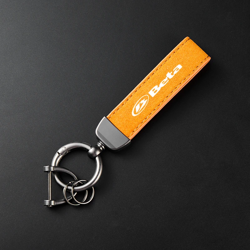 Leather Suede Motorcycle Keychain For Beta Evo 250 300 80 Junior Senior RR 125 200 350 390 430 450 480 2T SM 4T LC 50 Enduro