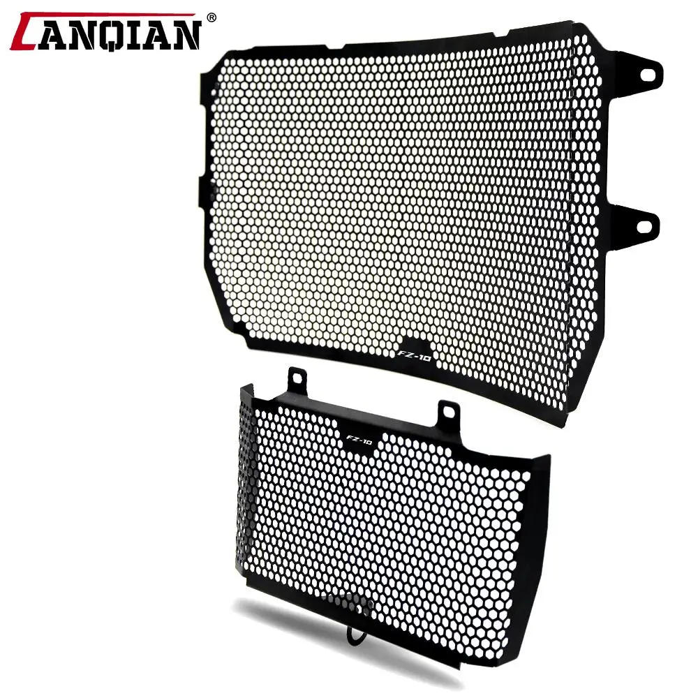 

Black Motorcycle Accessories Radiator Guard Protector Grille Grill Cover For YAMAHA MT10 MT 10 FZ10 FZ 10 2016-2017