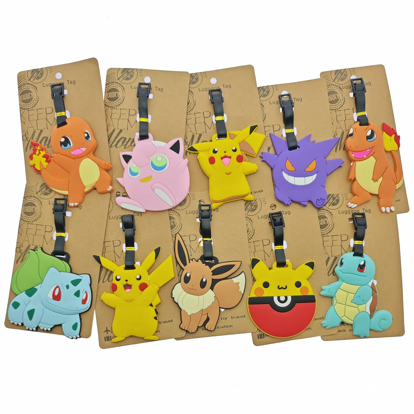 Cute and magical Pikachu Pok é mon Pok é Ball boarding luggage tag luggage recognition backpack small tag