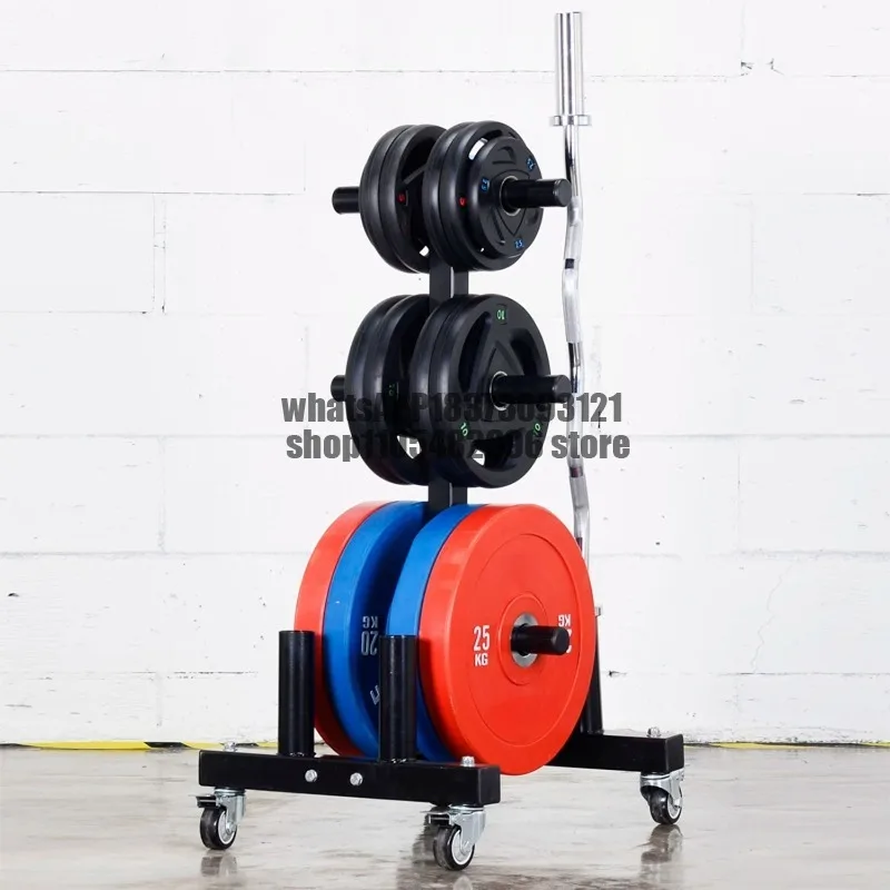 Barbell lever storage rack, squat deadlift bench press to train arm muscles, movable rack storage rack