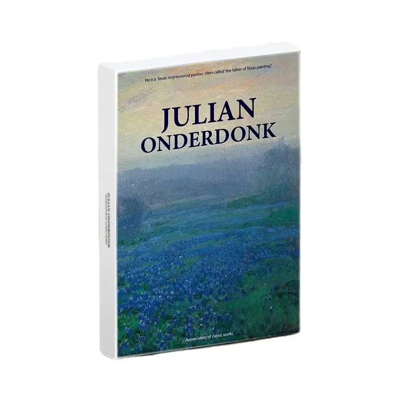 30 Pcs/Set Julian Onderdonk Oil Paintings Postcard Blue Landscape Artwork Message Greeting Cards Home Decoration