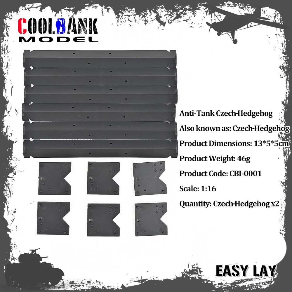 COOLBANK 1/16 Plastic Tank Model Peripheral Accessories German oil drum/Czech-hedgehog Obstacle for Henglong/COOLBANK RC Tanks