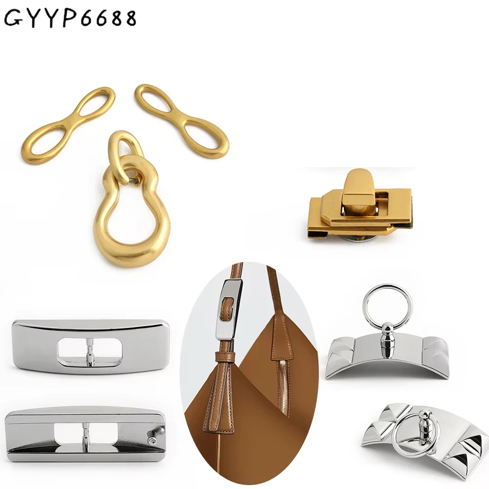 1/3/5Sets Satin gold Metal Bag Turn Twist Locks For Handbag Shoulder Purse Repair Pin Buckles Hand Buckle Waist Belt Accessories