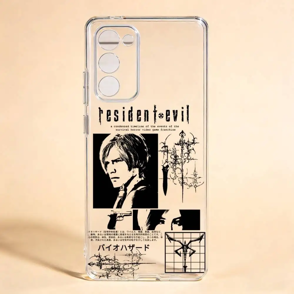 Resident E-Evil Game Cool Logo  Phone Case For Samsung Galaxy S24 S25 S23 S22 S21 Transparent Cover Case