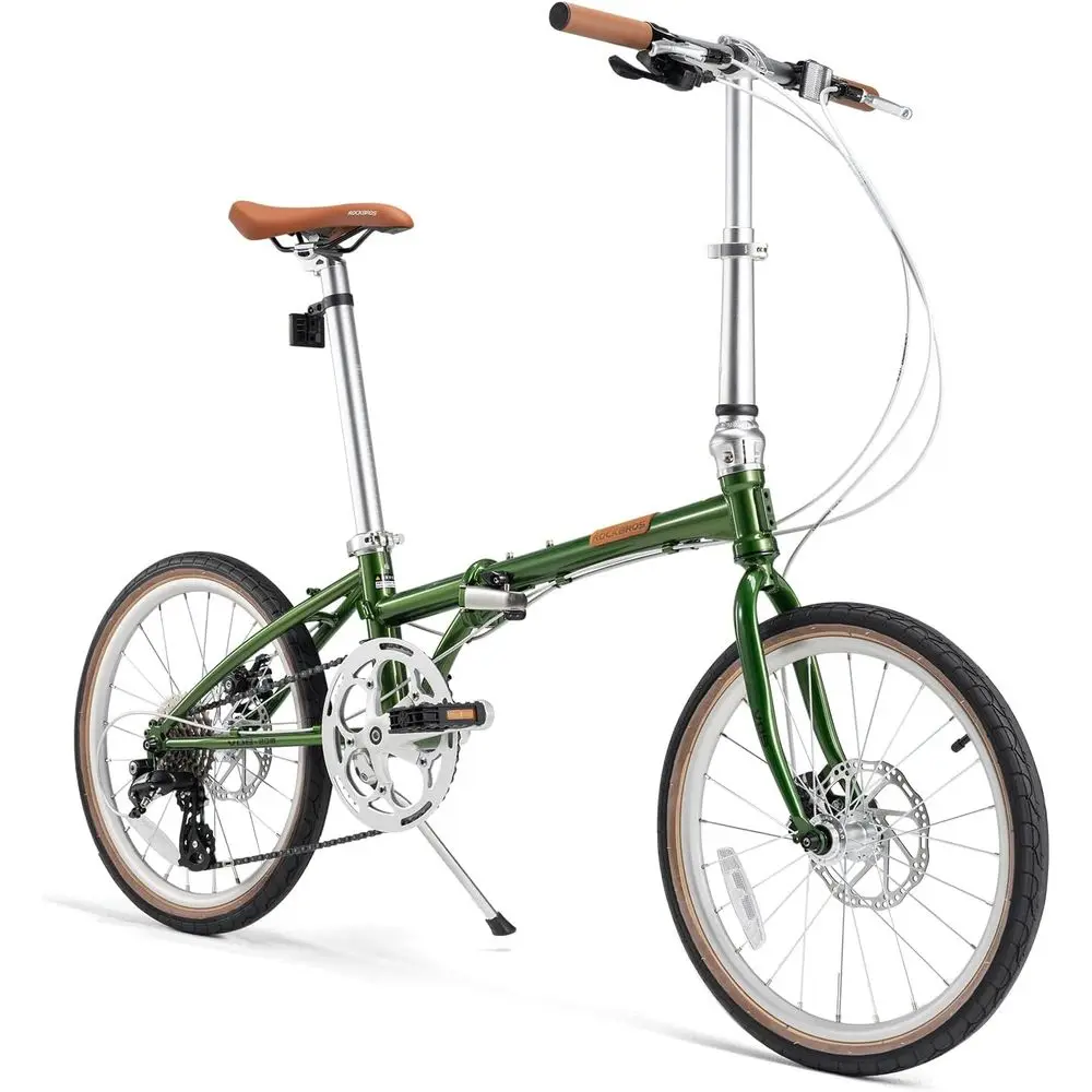 

20 Inch Lightweight 8-Speed Folding Bike for Men & Women, Disc Brakes, Portable City Commuter Cycle