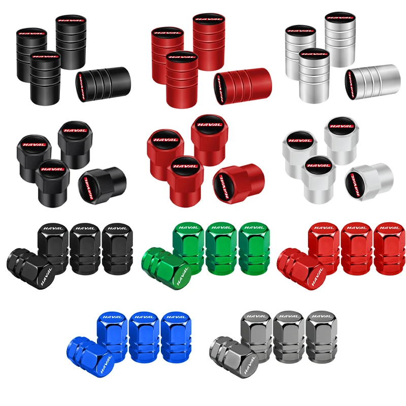 4PCS Auto Tire Air Valve Caps Dustproof Leakproof Wheel Stem Cover For Haval Jolion H6 M6 Dargo Raptor F7 H7 H9 H4 H2S