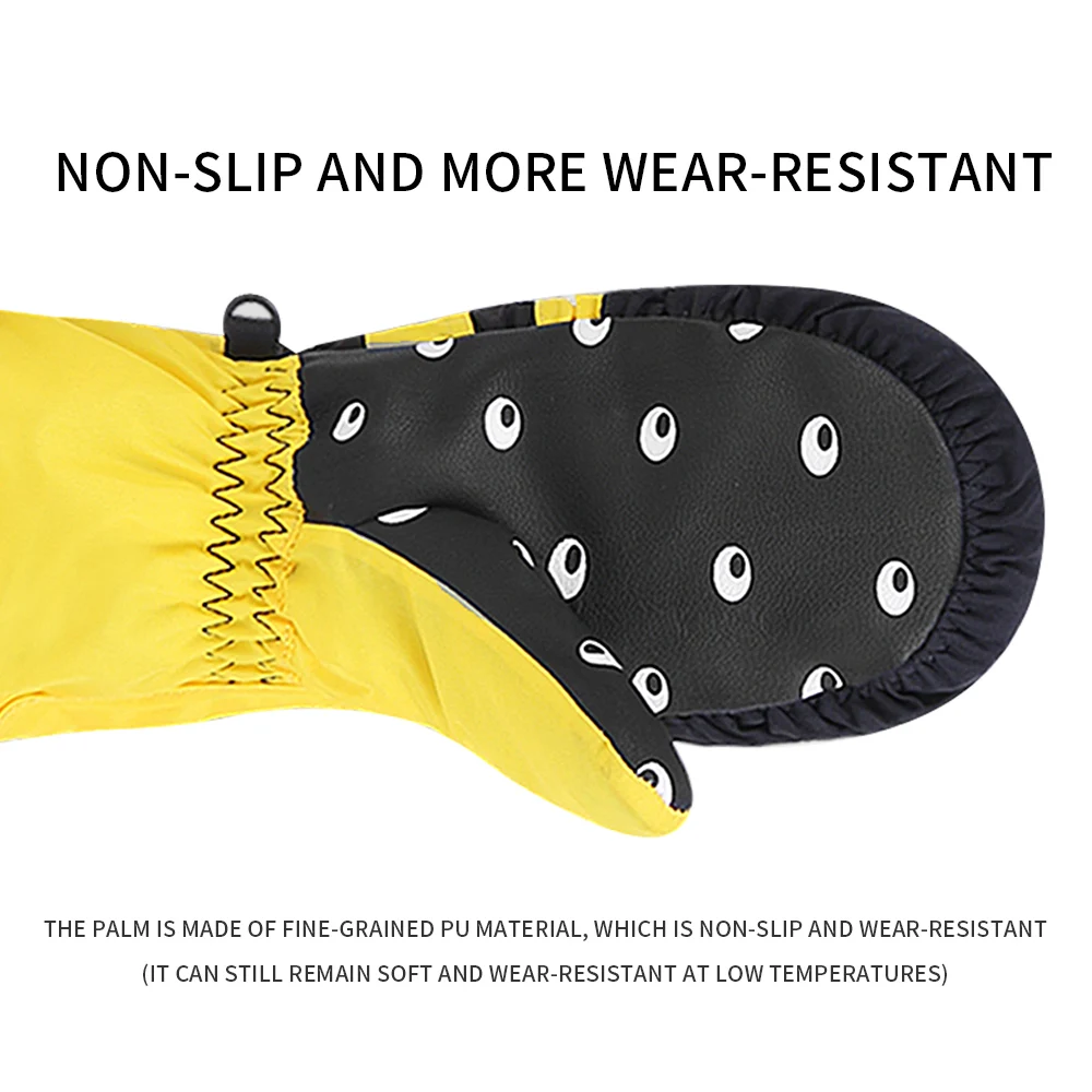 

LUCKYBOO Kids Winter Mittens Waterproof Warm Ski Gloves -30℃ Cute Animal Design for Boys Girls