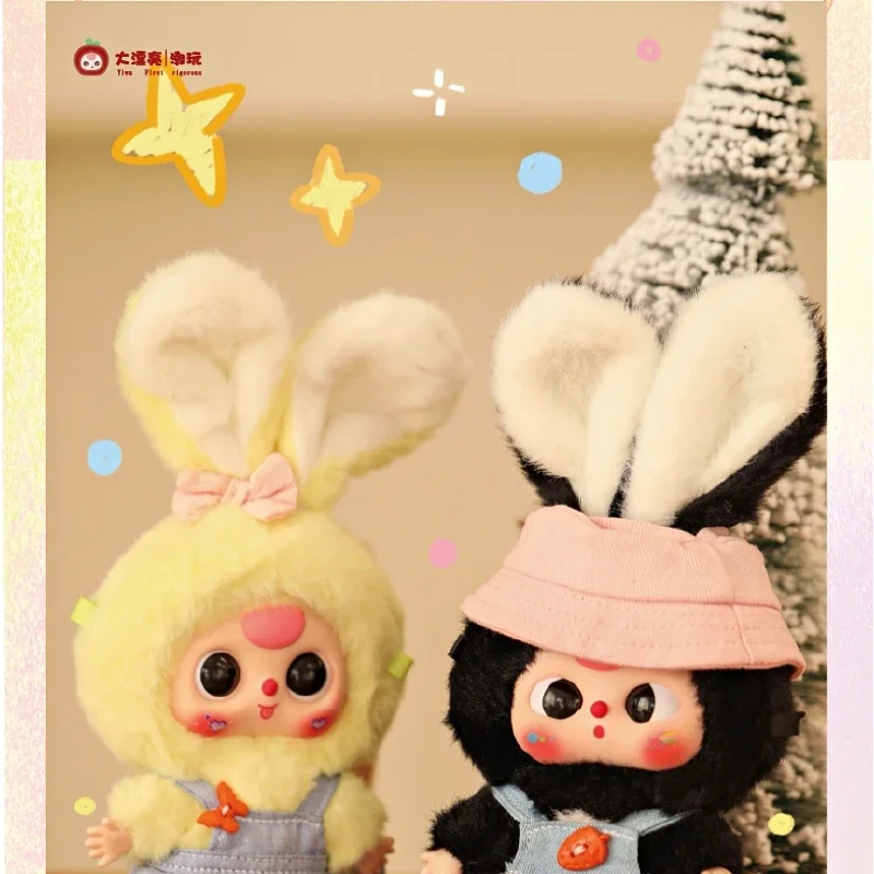 Oryginalna seria Baby Three Macaron Little Rabbit Mystery Box Vinyl Tide Play Backpack Pendant Doll Blind Box Girl New Year Gift