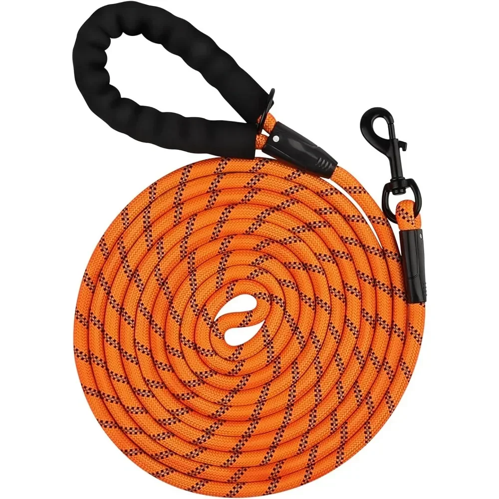 Reflective Dog Leash,Double Heavy Duty Traction Rope - with Comfortable Padded Handle  for Strong Dogs - Enhance Safety,Contr