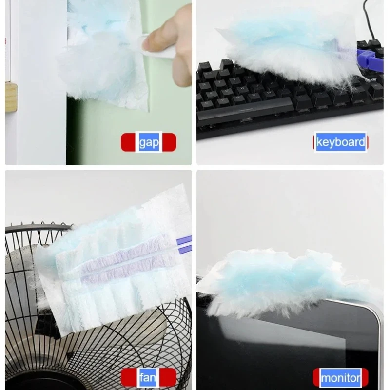 

Disposable Duster Refills Handle Replacement Heads Duster Cloths Effortless Dust Removal for Furniture Car Surface Clean Tool