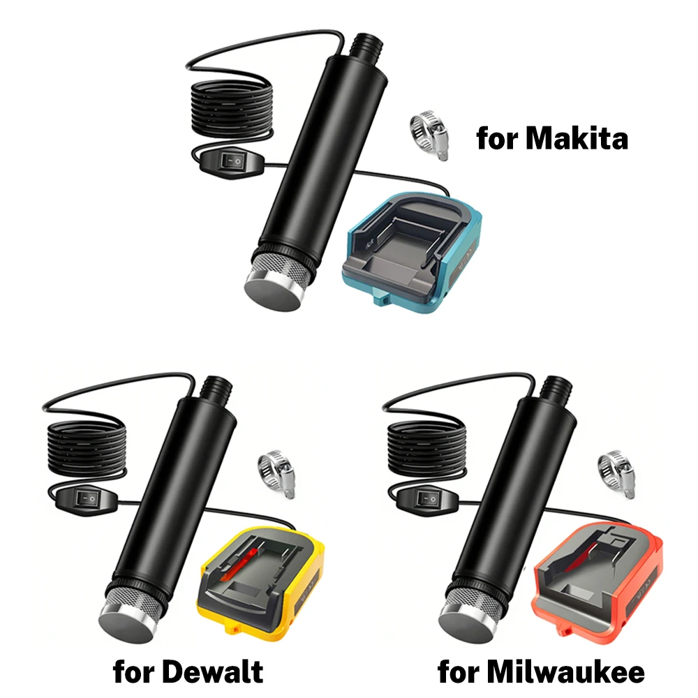 Water Transfer Pump Fit for Makita/Dewalt/Milwaukee 18V Li-ion Battery 500GPH 100W 16Ft Cord for Pool, Water Beds,Garden Shower