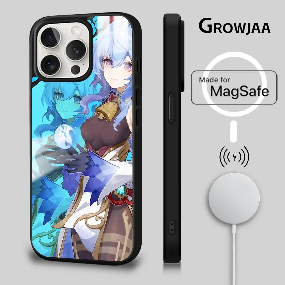 

Ganyu Genshin Impact phone case for iPhone 17 16 15 14 13 12 11 Pro Max Plus Mini Magsafe Magnetic Wireless Mirror Funda