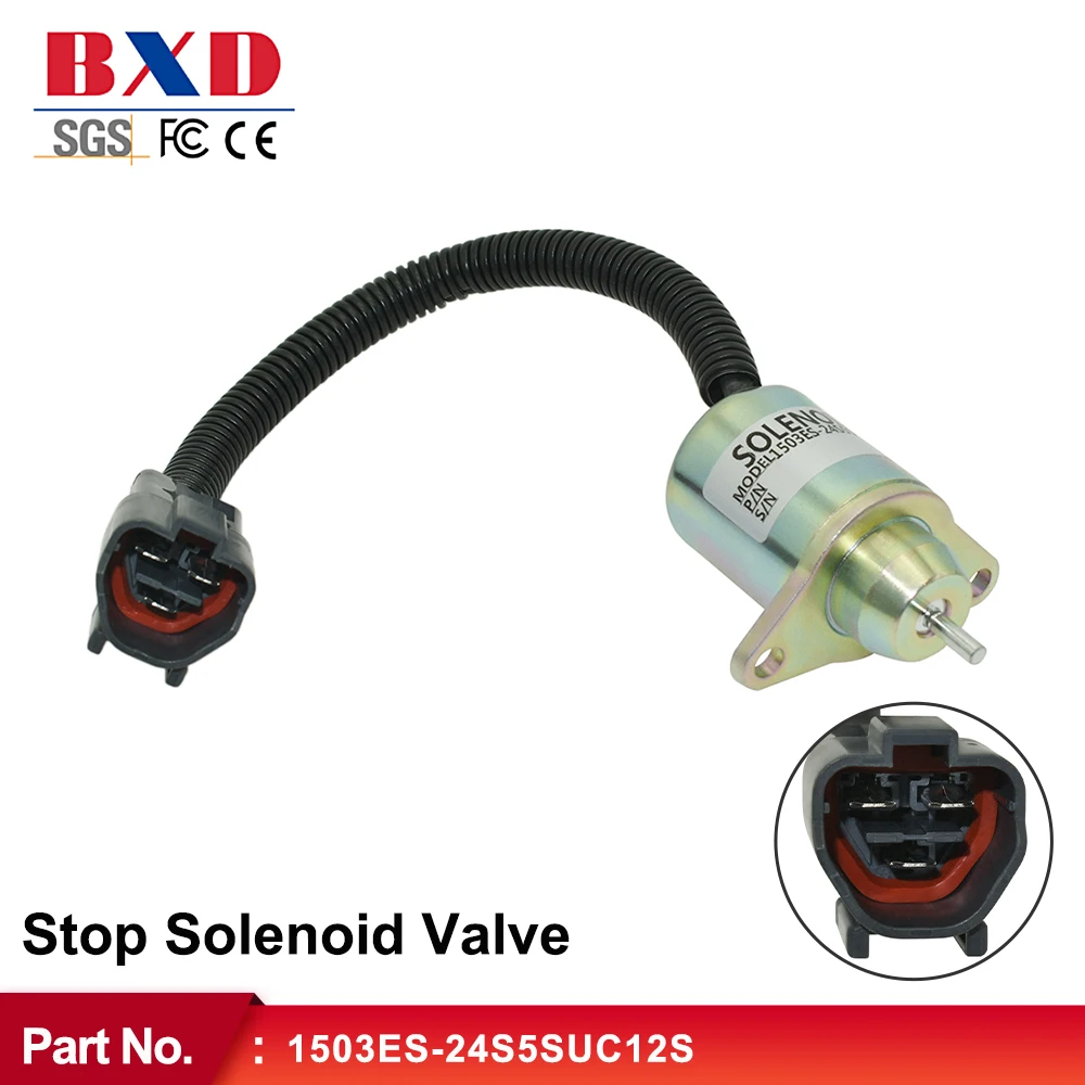 

24V Stop Solenoid Valve 1503ES-24S5SUC12S For Yanmar John Deere Tract