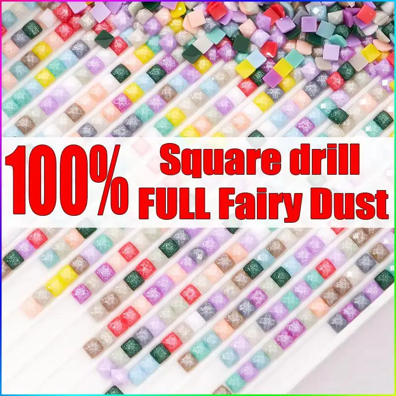 HOMFUN 100% Vollkristall Feenstaub DIY FOTO PERSONALISIERTES Diamant-Gemälde Bild aus Strass Stickerei 5D Kreuzstich Deko