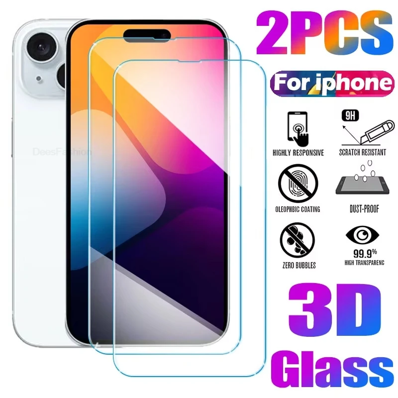 2 Stück ultraklare Schutzfolie aus gehärtetem Glas für iPhone 18 Pro Max, 18 Pro Duo, hochauflösende Displayschutzfolie mit oleophobem Beschichtungseffekt.