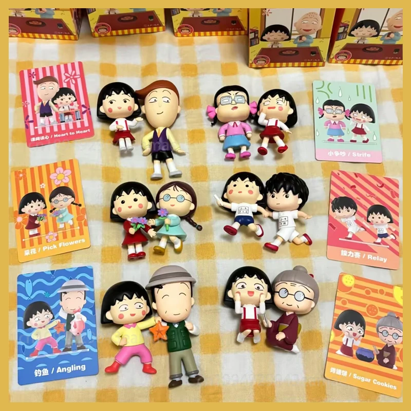 

Chibi Maruko Chan'S The Time With You Series Fashionable Genuine Kids Surprise Gift Figurine Blind Box Kawaii Figurine Model Toy