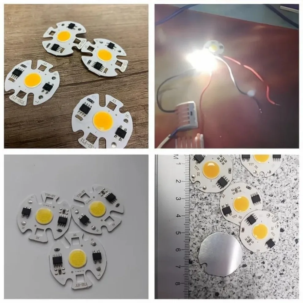 Chip de lámpara LED COB Y32, 6 piezas, matriz de CA 220V, 12W, 9W, 7W, 5W, 3W, No necesita unidad, proyector, cuentas de bombilla