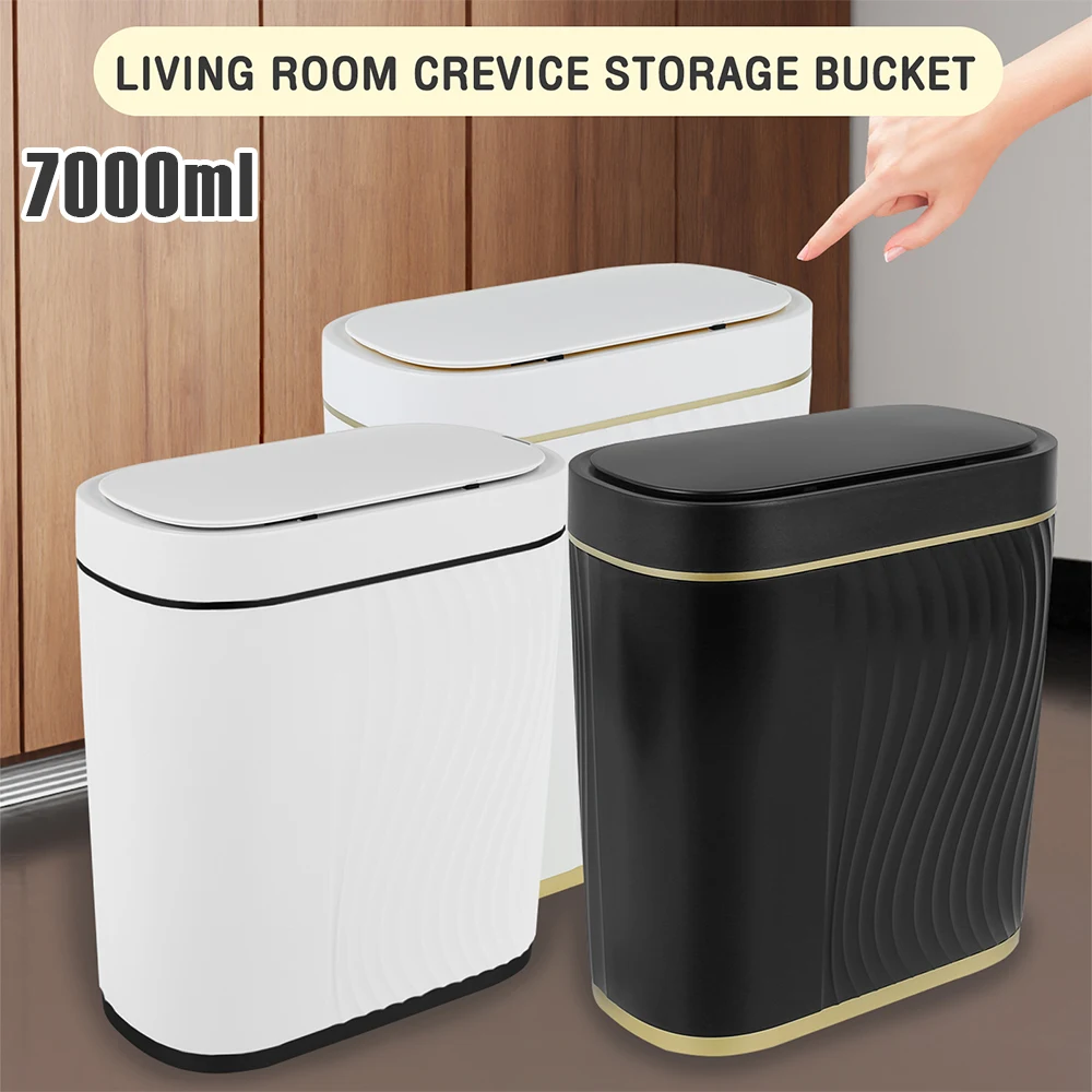 

7000ml Motion Sensor Trash Can Touchless Automatic Garbage Can Battery Powered Smart Trash Can for Home Bathroom Kitchen Office