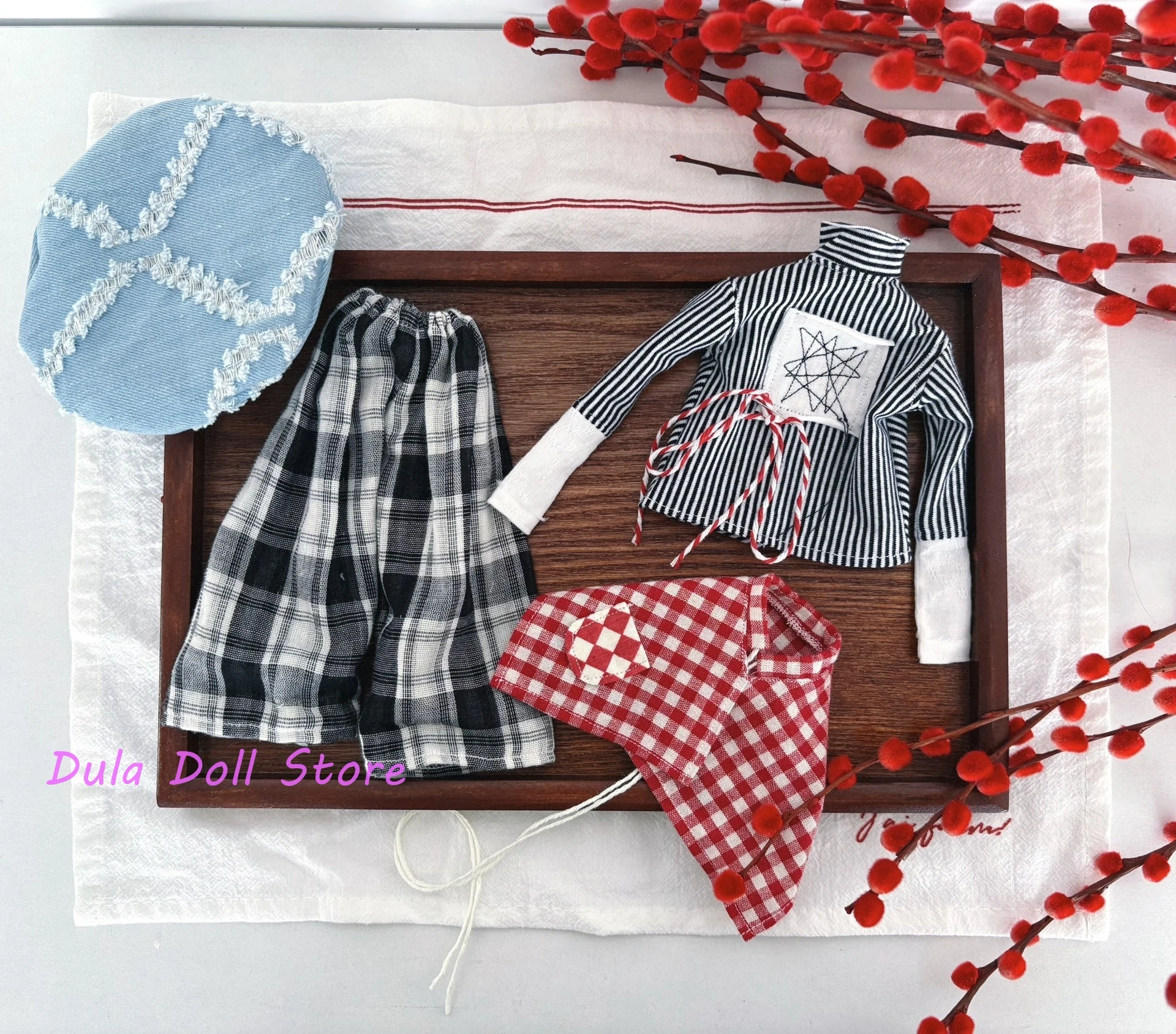 

2026 Dula Doll Clothes Dress Striped wide shirt Blythe Landoudou Landazz ob24 ob22 Azone Licca ICY Doll