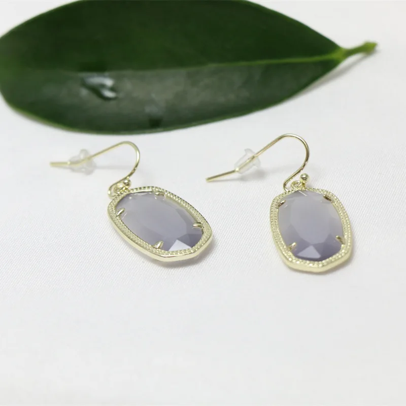 YEEVAA Dani Pendientes colgantes con forma de gota de piedra preciosa natural de ojo de gato gris pizarra, joyería de moda, regalos únicos