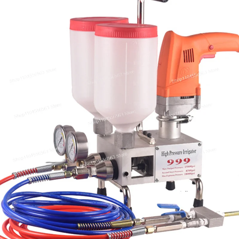 Two-Component Waterproof Wall Repair Polyurethane Grouting Machine 220V/1100W Electric Intelligent Remote Control Grouting Pump