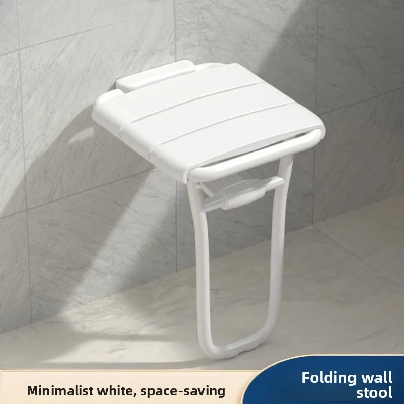 Folding Stool in Bathroom Accessible Safety Chair for Elderly Showering Hanging Up Bathroom Slip Stools in Toilet Shower Room
