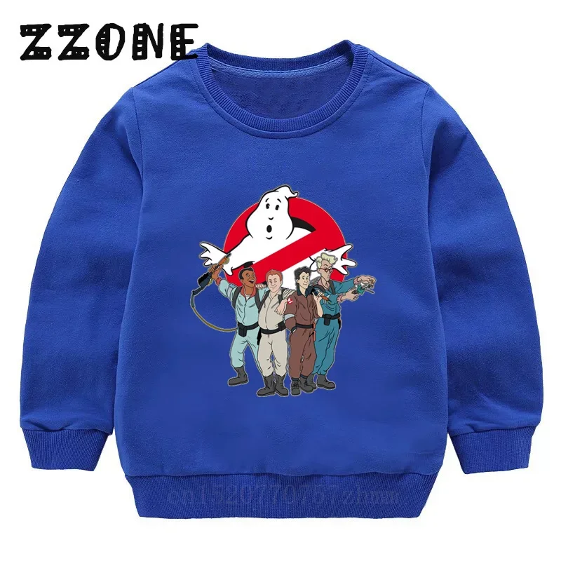 Kids Sweatshirts Old School Ghostbuster Stay Puft Cartoon Funny Children Hoodies Baby Pullover Outwear Tops Girls Boys Clothes