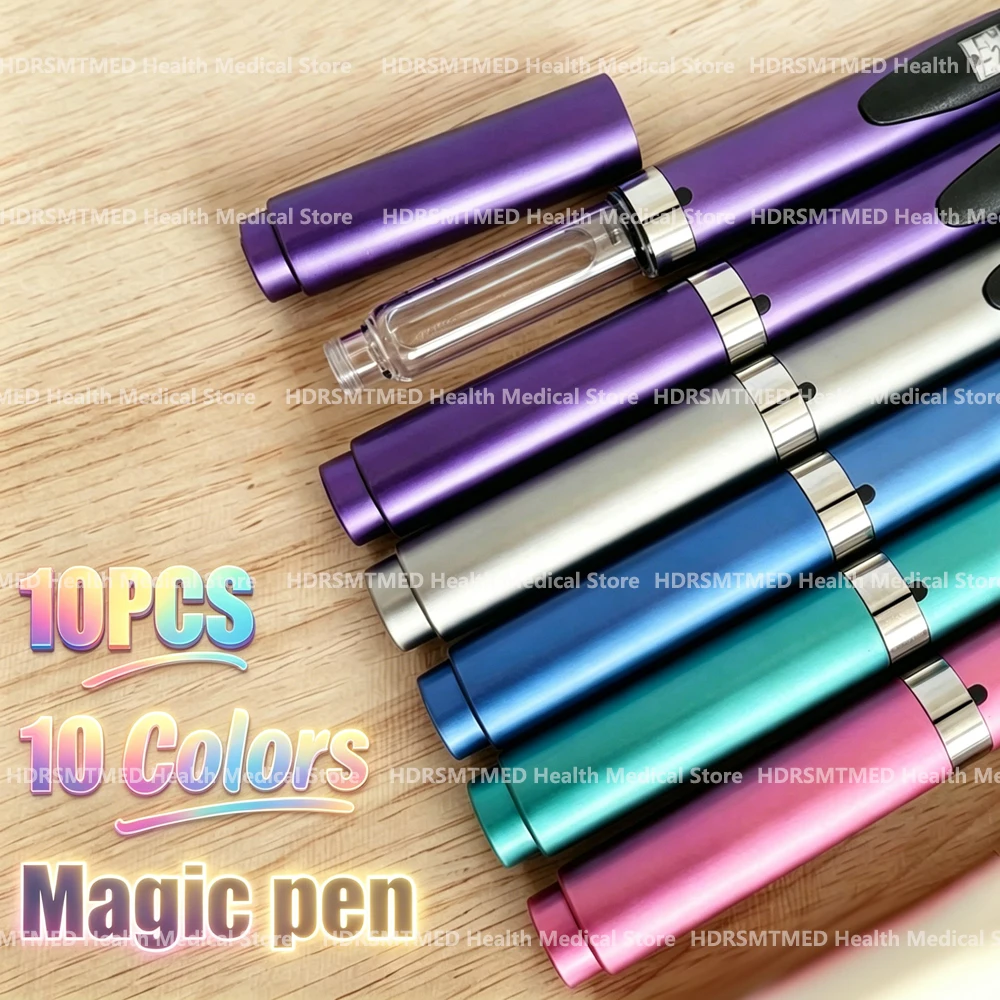 10PCS Reusable Pen Type Syringe for 3ml Cartridges, Adjustable Dosage Injection Pen with Clear Scale for Low-Pain Daily Use