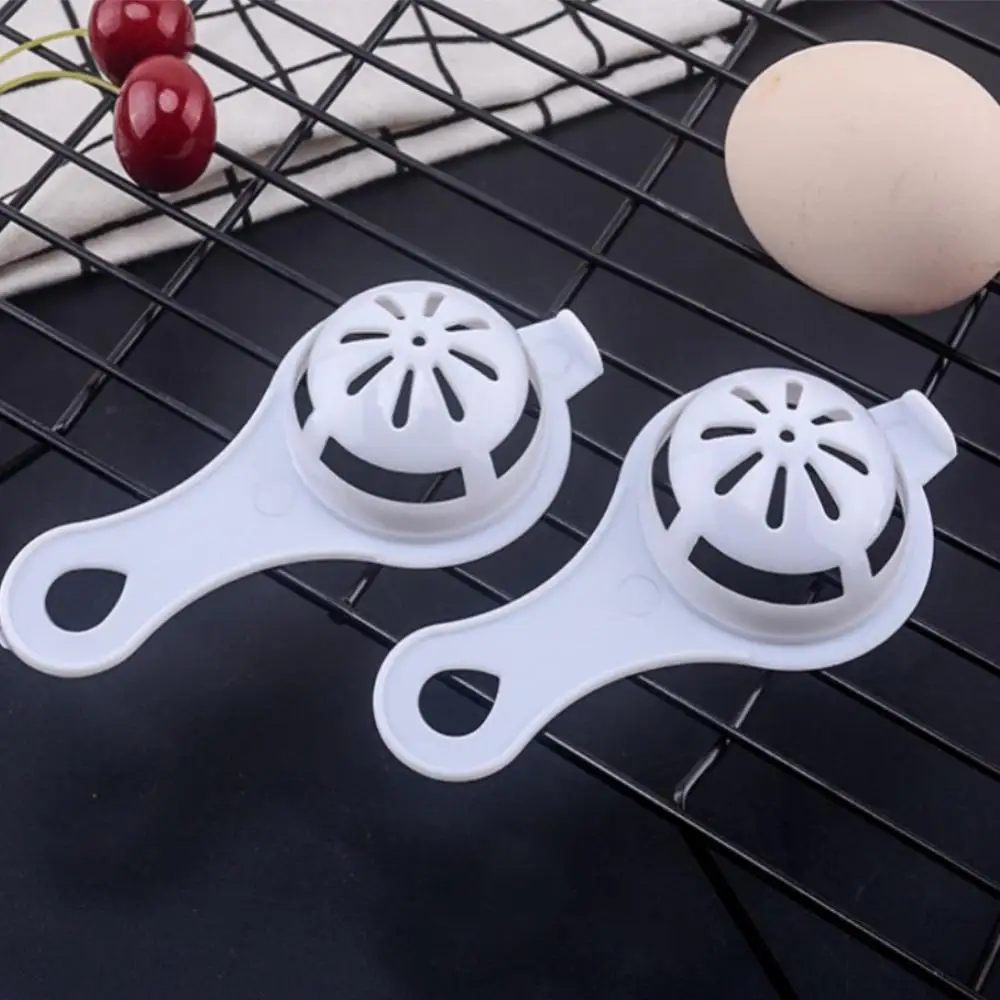 Egg Yolk Separator Egg Divider White Plastic Convenient Household Eggs Tool Egg Filter Cooking Baking Tool Kitchen Accessories