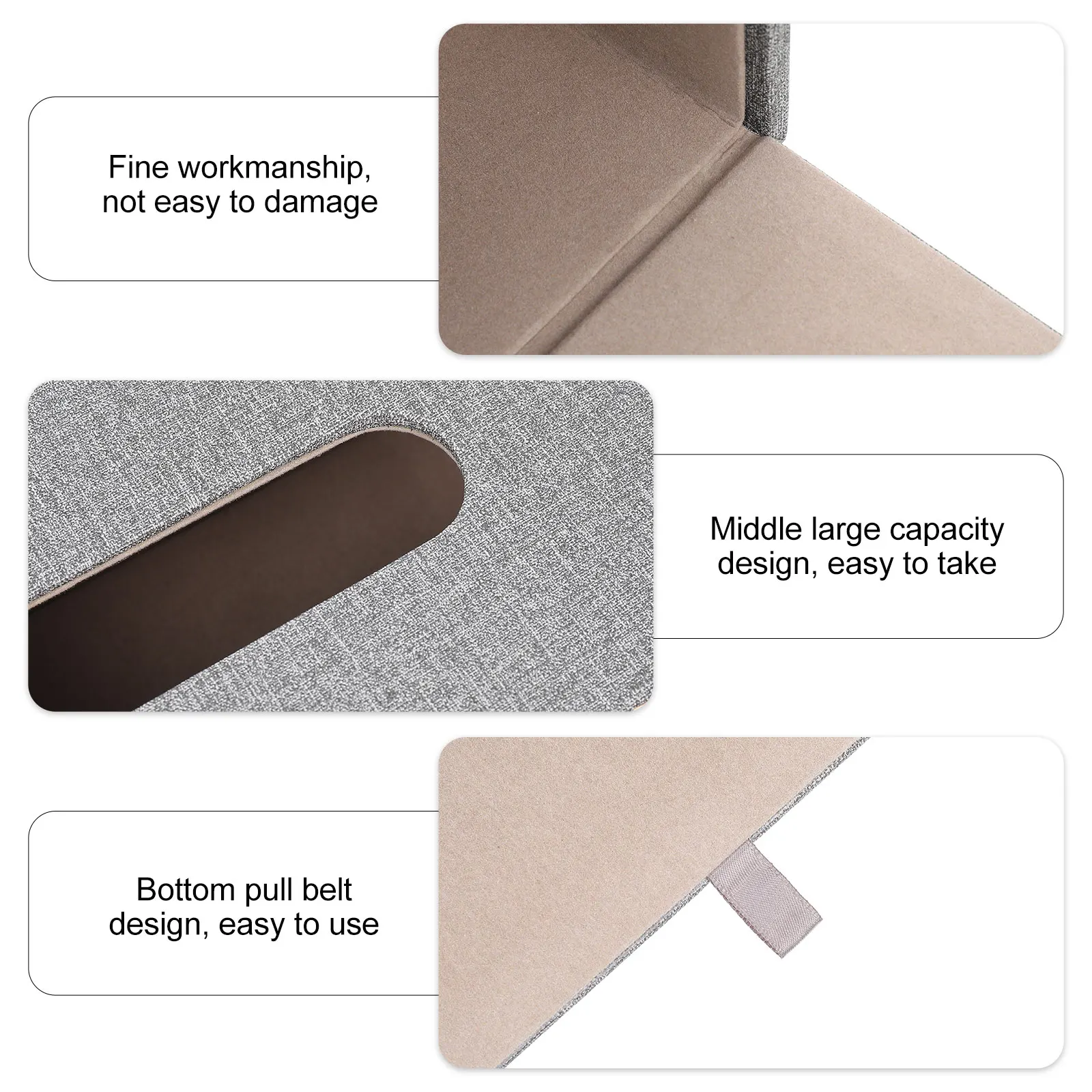 

Tissue Box Holder Sturdy Materials Safe Use Long Service Multi-purpose Desktop Paper Storage Container Bathroom