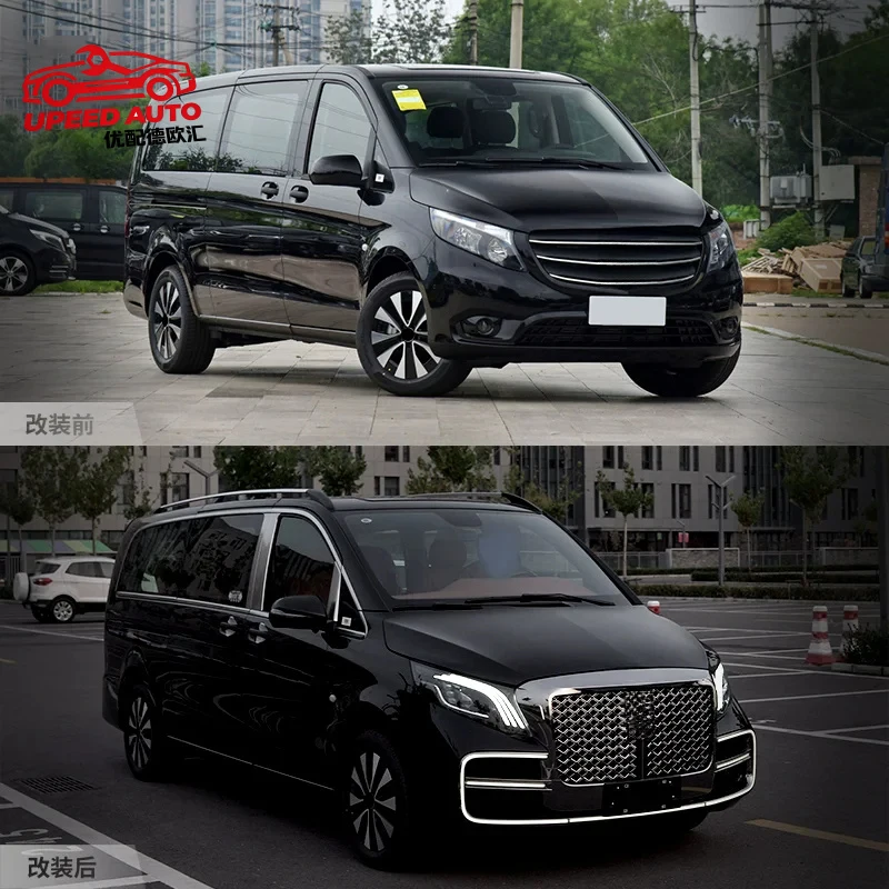 Suitable for Front Rear Bumper with Mercedes Benz Vito V260 V250 16-22 modified Grille Surround Body Kit Car Accessories