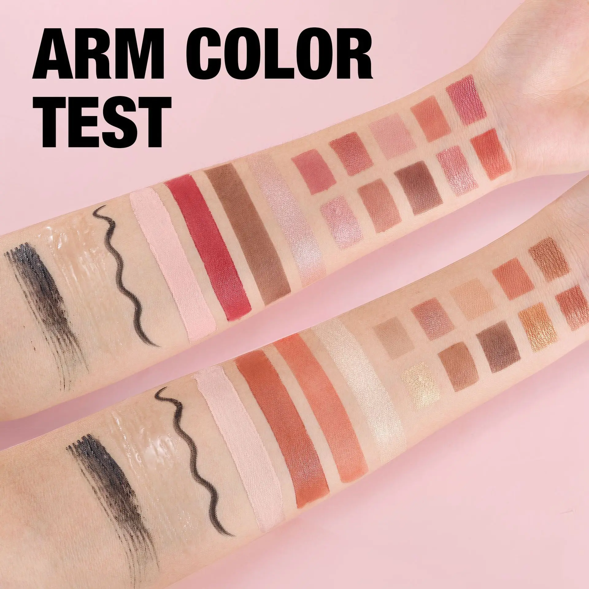 Set trucco 11 pezzi, rossetto, ombretto, correttore, mascara per sopracciglia, set lucidalabbra