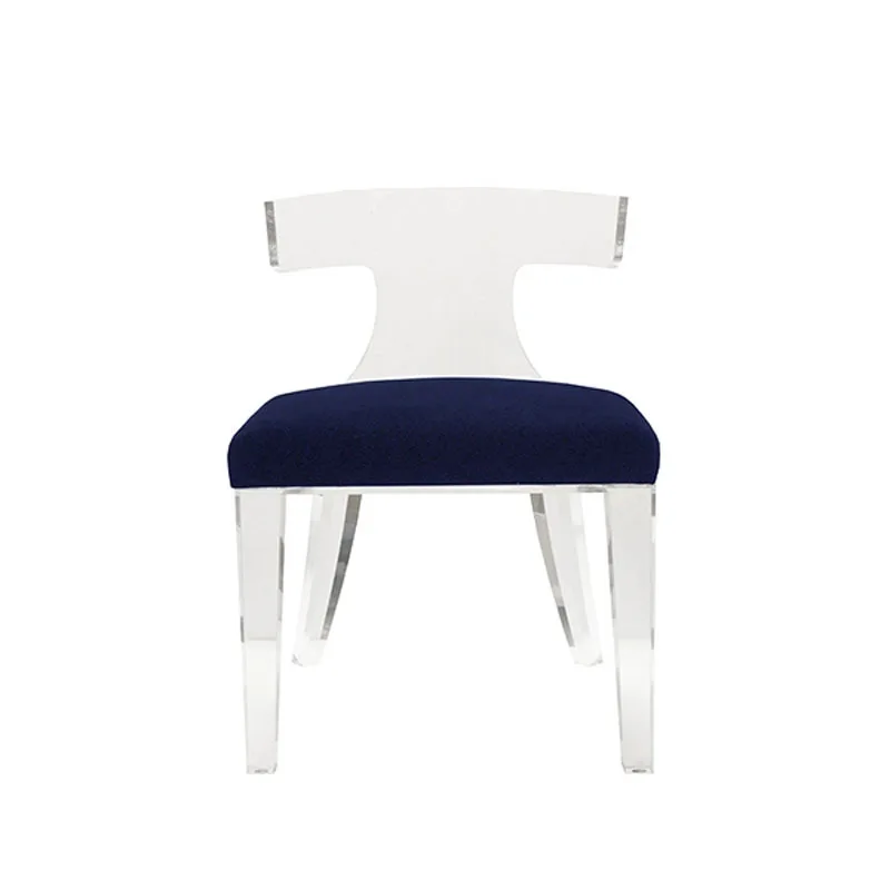 

Modern simple and fashionable acrylic transparent creative dining chair/soft decoration designer desk chair/model room chair