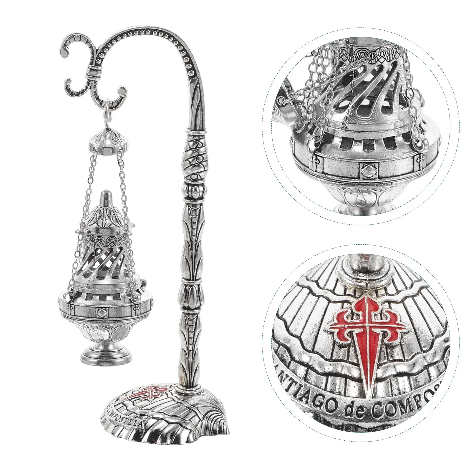 

Hanging Cone Burner Vintage Incense Holder Charcoal Fragrance Burner Christmas Church Decor Aromatherapy Sacred Ambiance