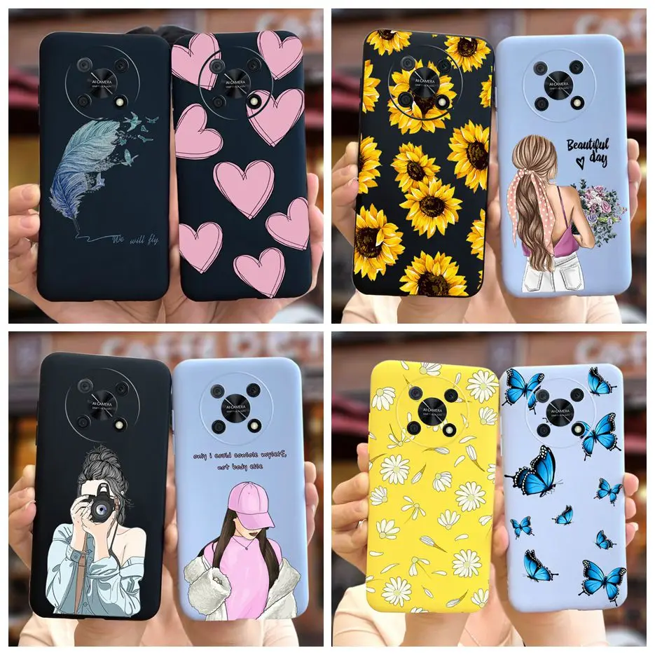 For Huawei Nova Y90 4G Case Cute Cartoon Girls Fundas Soft Silicone Phone Cases For Huawei Nova Y90 Y 90 Back Cover 6.7\'\' Bumper