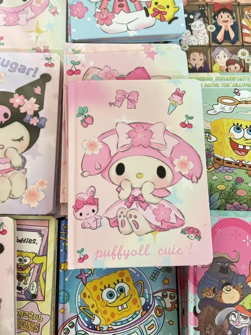A5 Kawaii Hello Kitty My Melody Pochacco Kuromi Sanrio Student Niedliches Cartoon-Notizbuch Kinder Kontobuch Geschenk für Kinder