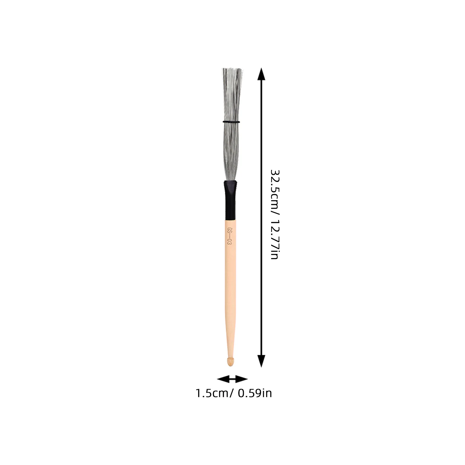 

1 Pair Maple Wood Sticks Carbon Steel Wire Brush For Jazz Percussion Instrument Accessories Drum Broom Set Steel Wire Drum Brush