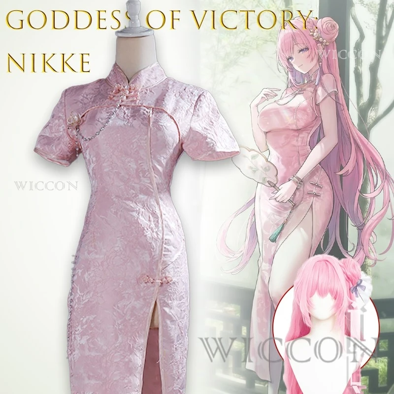 Goddess Of Victory NIKKE Dorothy Косплей Доро Ципао Платье с высоким разрезом Аниме Наряд Сексуальный Хэллоуин Рождество Лолита Каваи