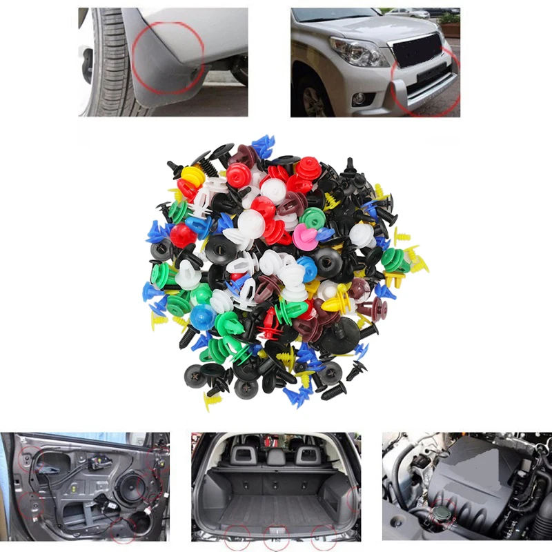 Auto Fastener Random Mixing Universal Car Fender Plastic Clips Bumper Interior Decoration Auto Door Panel Fixed Nylon Buckle