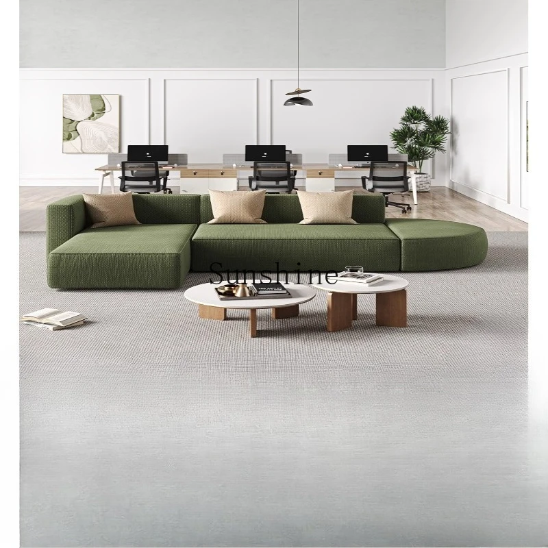 Modern simple fabric sofa module combination office negotiation company reception area sofa