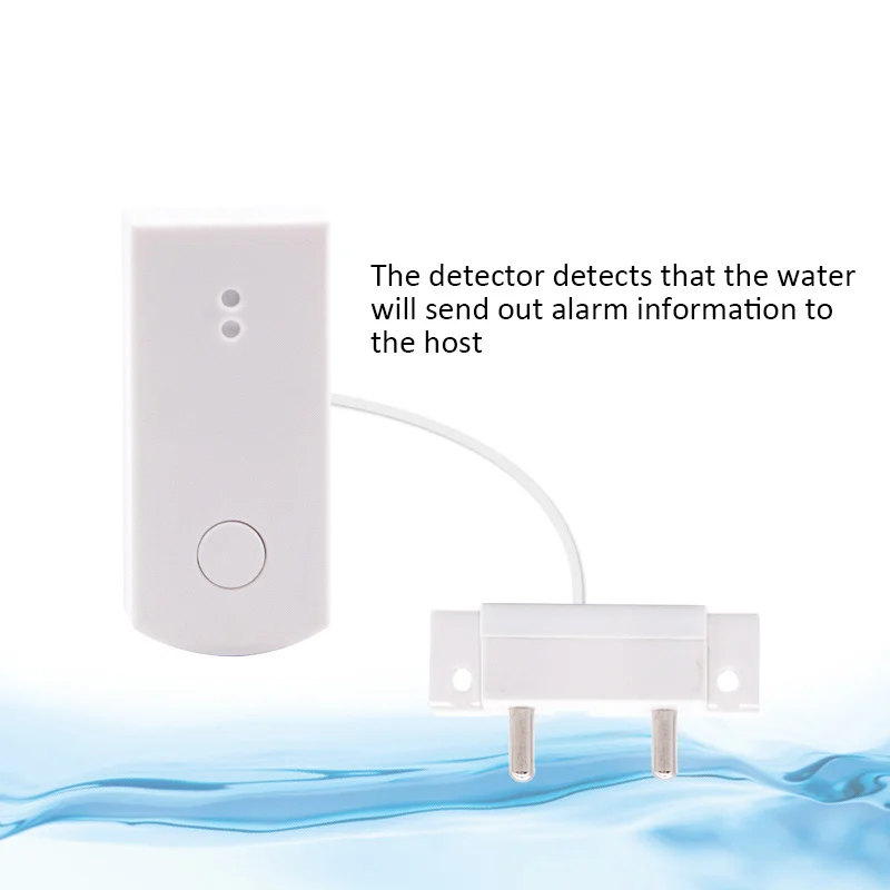 Detector de desbordamiento de inundación de 433MHz, Sensor de fugas de agua inalámbrico para sistemas de alarma de seguridad antirrobo para el hogar