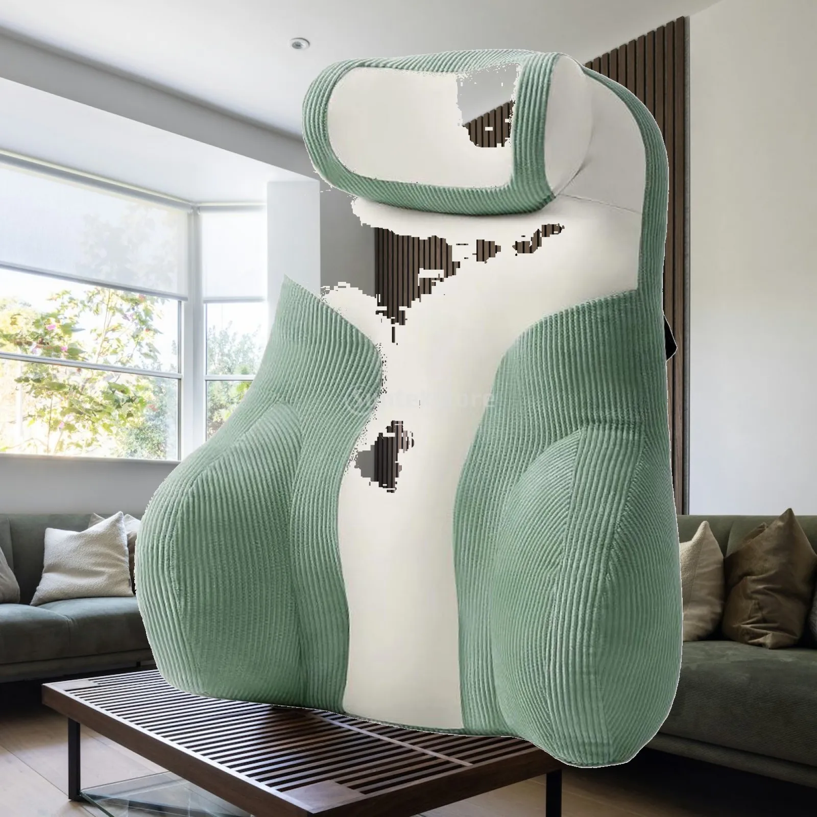 Bed Chair Pillow Car Seats Lower Back Cushion Sitting up in Bed Memory Foam
