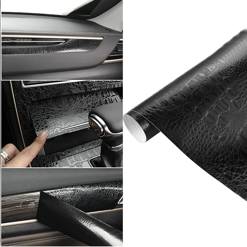 

Alligator Crocodile Skin Pattern Vinyl Car Auto Motorcycle Wrap Wrapping Adhesive Air Release Decorative Sticker Decal Roll