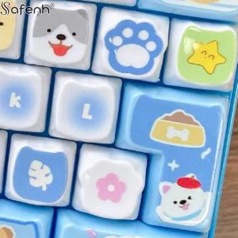 Cute Cartoon Animal Pattern Mini Keyboard Fidget Toy With Hanging Lanyard Pushable Buttons For Stress Relief Kids Gifts