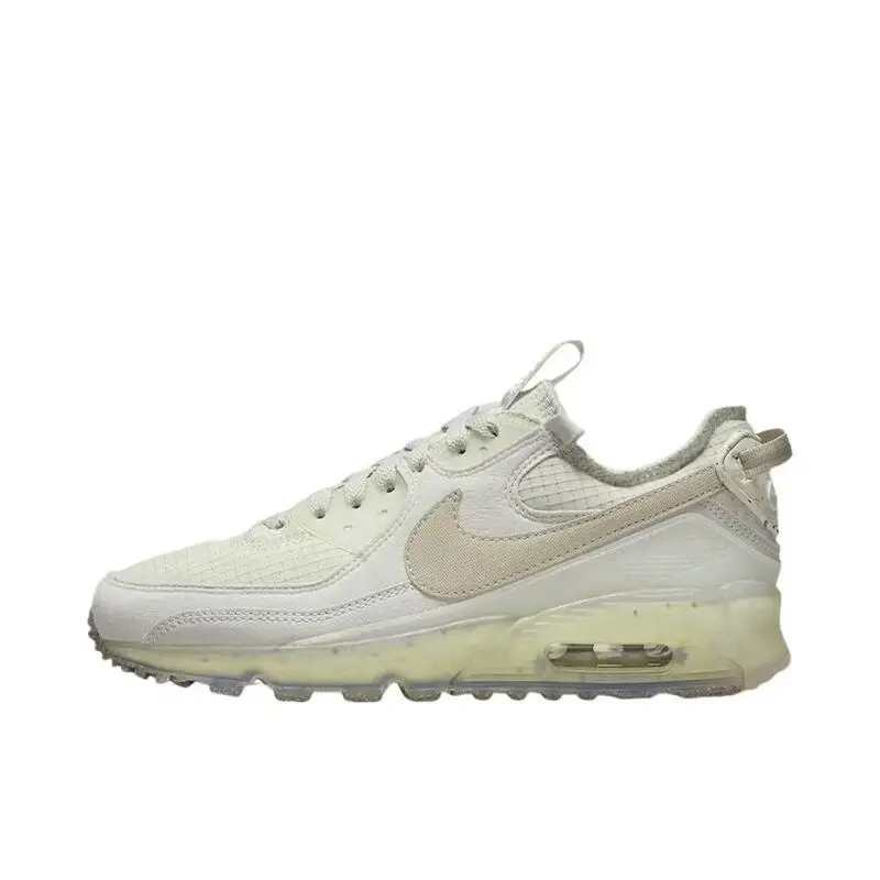 Nike Air Max 90 Terrascape Pomegranate Retro Fashion Sports Airmax Casual Running Shoes Women's Beige Recyclable Material