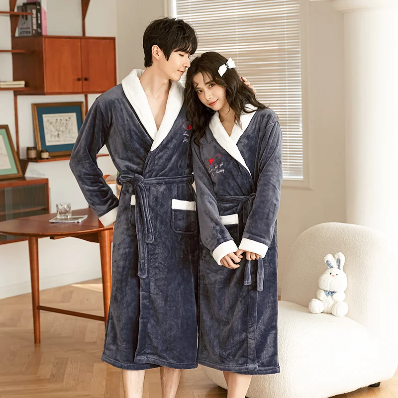 Flannel nightgown dark gray