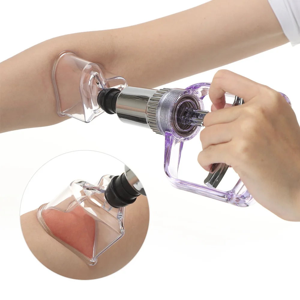 Heart-shaped Cupping Device Household Meridian Health Care Cupping Set Manual Cupping Air Gun Vacuum Large Suction 4 PCS